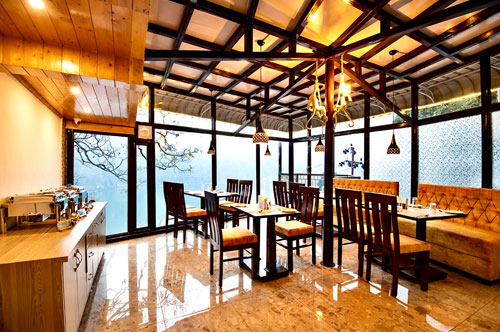 A Multi- cuisine restaurant over looking the Naini Lake
